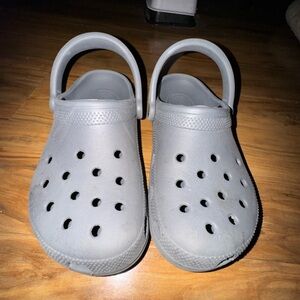 Used women’s gray crocs , size 7